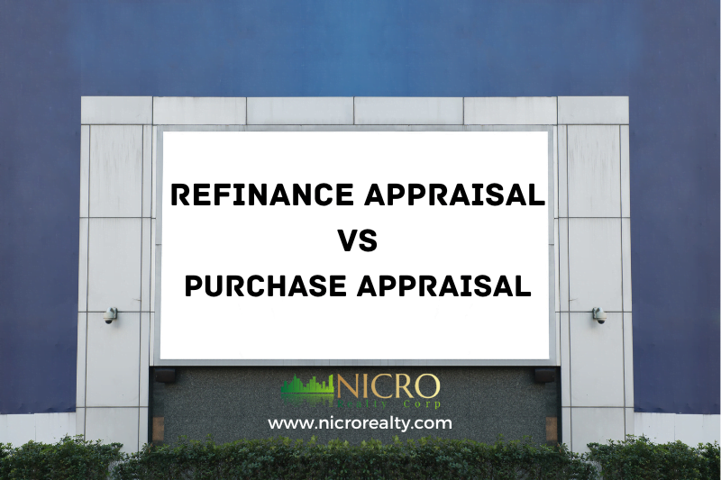Refinancing Appraisal vs Purchase Appraisal